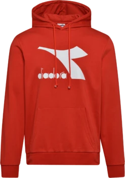 FELPA CON CAPPUCCIO UOMO DIADORA HOODIE BIG LOGO ARANCIO