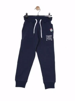 PANTALONE SPORTIVO JUNIOR CON POLSINO LEONE BASIC BLU