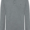 POLO DA UOMO MANICA LUNGA VINTAGE CONTRAST STICHING L/S GRIGIO MEDIO