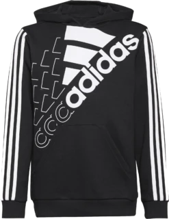 FELPA DA RAGAZZO ADIDAS LOGO HD COT F.TERRY NERO/BIANCO