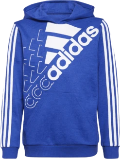 FELPA DA RAGAZZO ADIDAS LOGO HD COT F.TERRY BLU/BIANCO