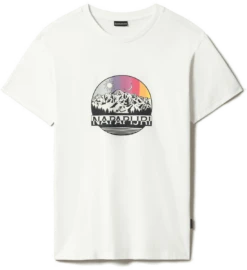 T-SHIRT A MANICA CORTA DA UOMO NAPAPIJRI S-QUINTINO WHITE WHISPER N1A