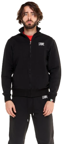 FELPA DA UOMO LEONE HIGH COLLAR BASIC SMALL LOGO M3601TN4F1 09 NERO