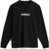 T-SHIRT A MANICA LUNGA DA UOMO NAPAPIJRI S-BOX 3 BLAC041 NP0A4GK7 041