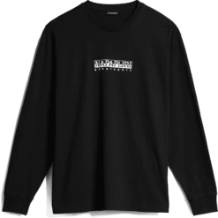 T-SHIRT A MANICA LUNGA DA UOMO NAPAPIJRI S-BOX 3 BLAC041 NP0A4GK7 041