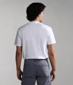 T-SHIRT A MANICA CORTA DA UOMO NAPAPIJRI S-GUIRO BRIGHTWHITE 002 NP0A4H22 002 -Attiva Moda Negozio 0074869 napapijri s guiro brightwhite 002 002