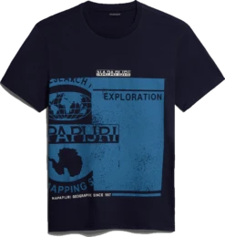 T-SHIRT A MANICA CORTA DA UOMO NAPAPIJRI S-MANTA BLU MARINE NP0A4H2C 176