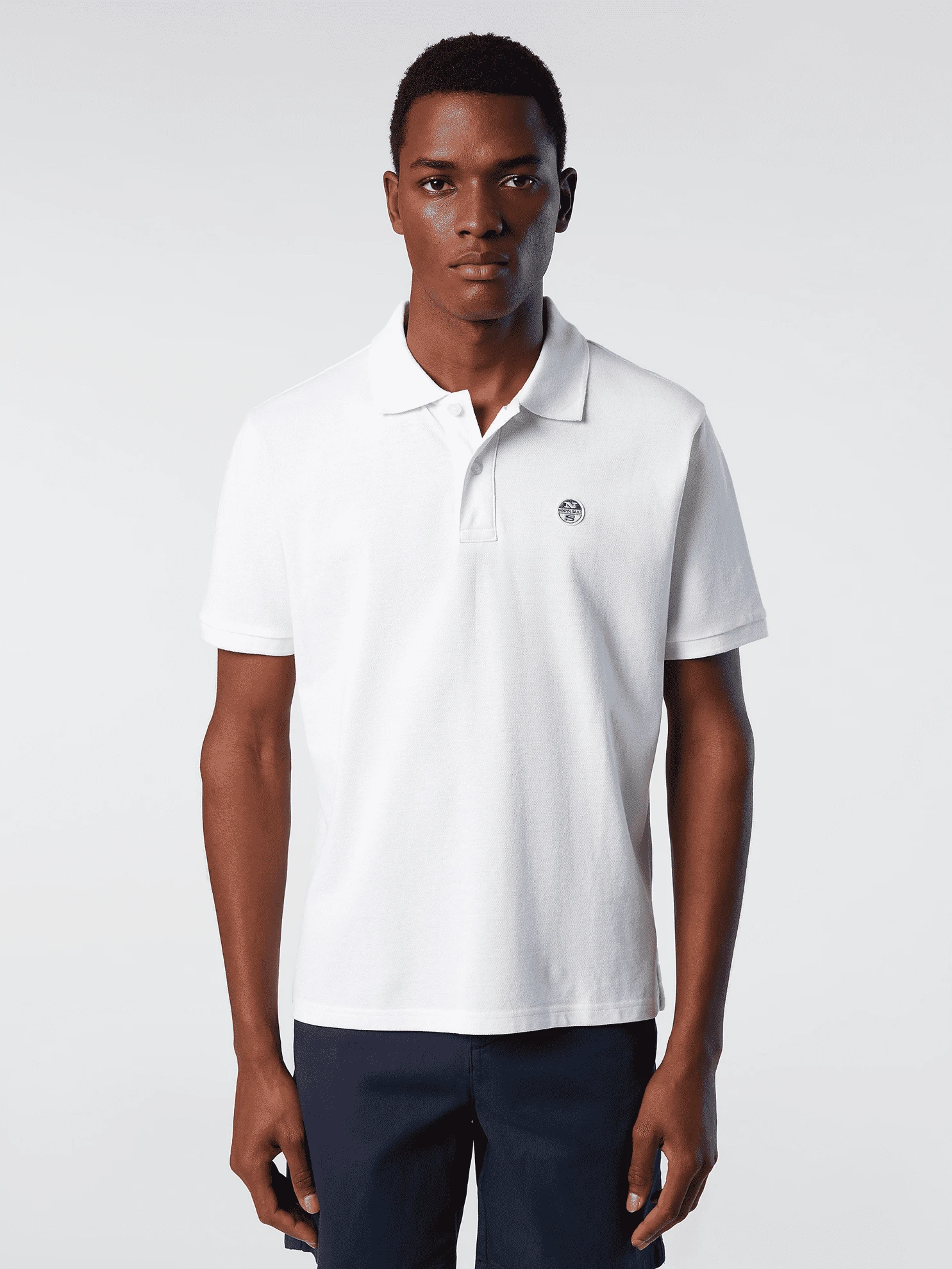 POLO DA UOMO NORTH SAILS LOGO WHITE 692383 0101 2 POLO DA UOMO NORTH SAILS LOGO WHITE 692383 0101 - immagine 2