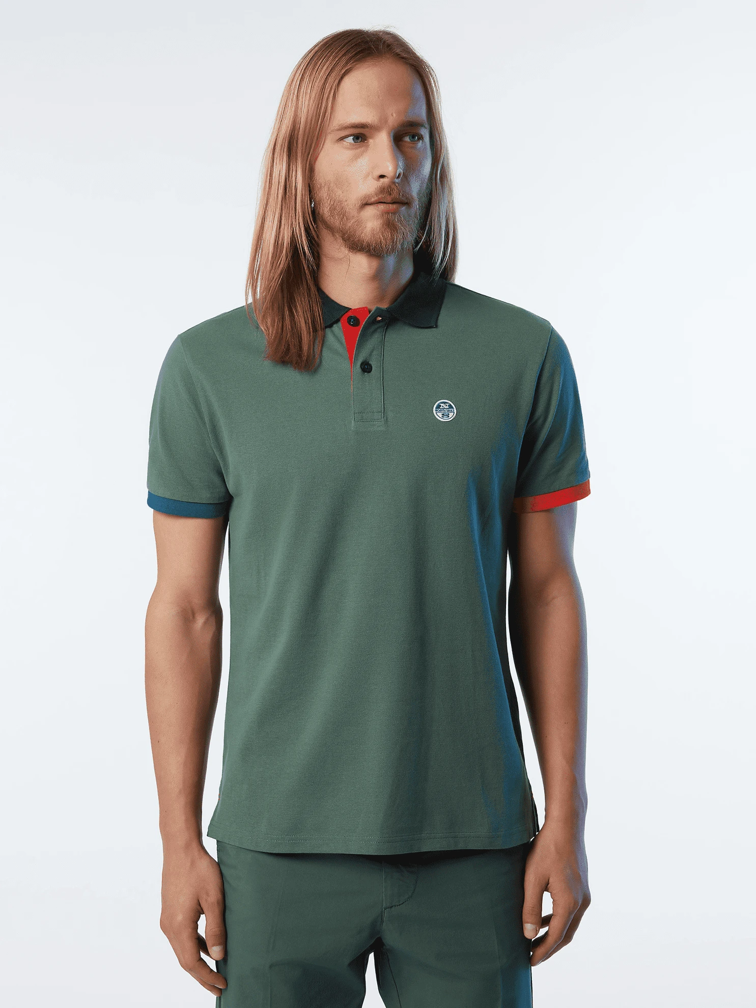 POLO DA UOMO NORTH SAILS GRAPHIC MILITARY GREEN 692398 0813 2 POLO DA UOMO NORTH SAILS GRAPHIC MILITARY GREEN 692398 0813 - immagine 2