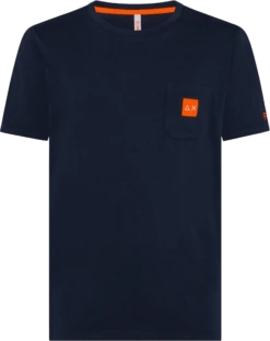 T-SHIRT A MANICA CORTA DA UOMO SUN68 POCKET LOGO FLUO T33107 07