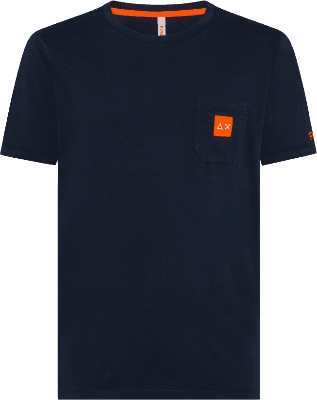 T-SHIRT A MANICA CORTA DA UOMO SUN68 POCKET LOGO FLUO T33107 07 1 T-SHIRT A MANICA CORTA DA UOMO SUN68 POCKET LOGO FLUO T33107 07