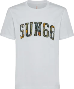 T-SHIRT A MANICA CORTA DA UOMO SUN68 FANCY APPLICATION T33114 01