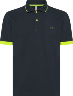 POLO A MANICA CORTA DA UOMO SUN68 SMALL STRIPES FLUO EL A33120 99