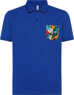 POLO A MANICA CORTA DA UOMO SUN68 PRINT POCKET EL A33127 58