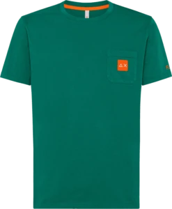 T-SHIRT A MANICA CORTA DA UOMO SUN68 POCKET LOGO FLUO T33107 27